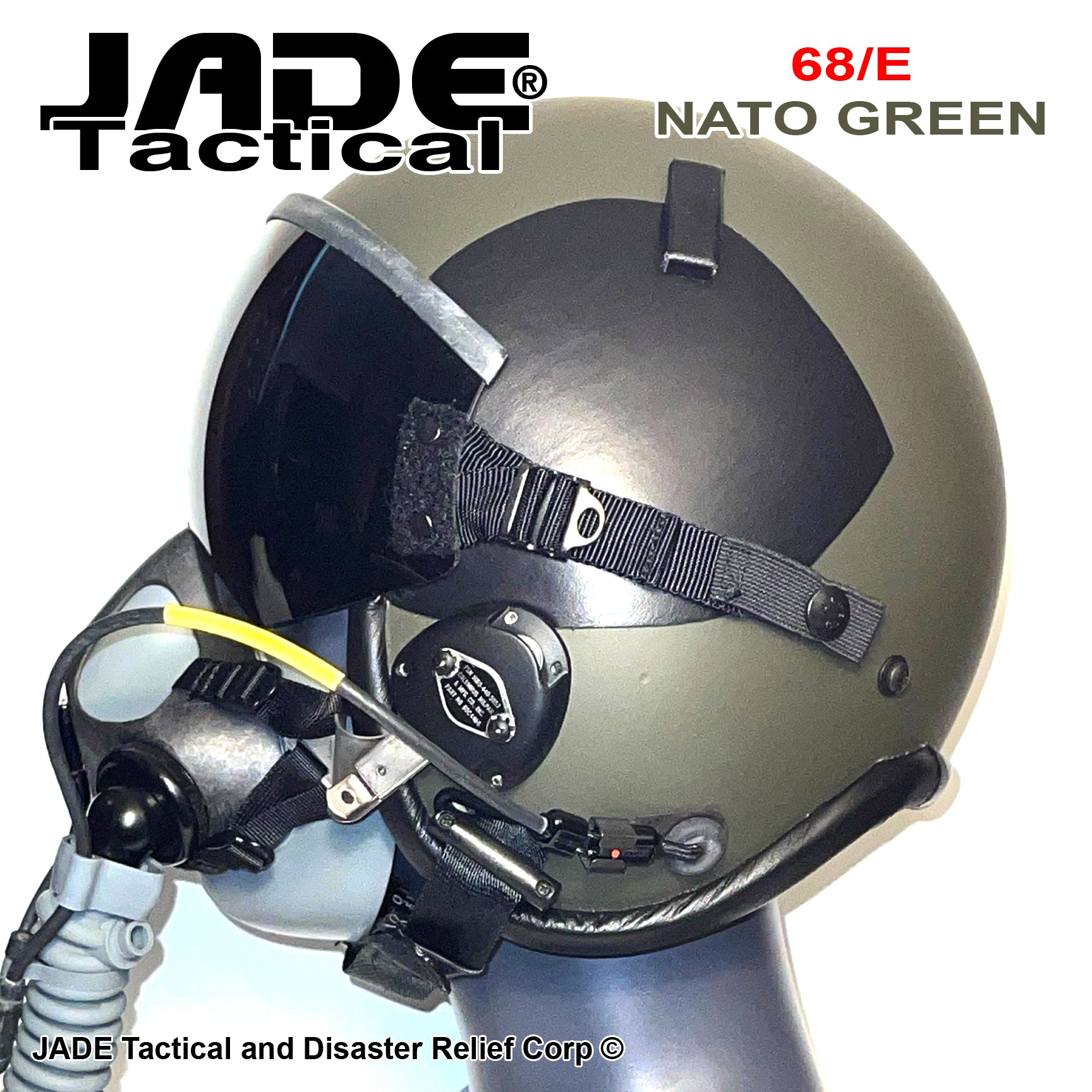 GENTEX HGU 68/E NATO Green Jet Pilot Flight Helmet | Jade Tactical