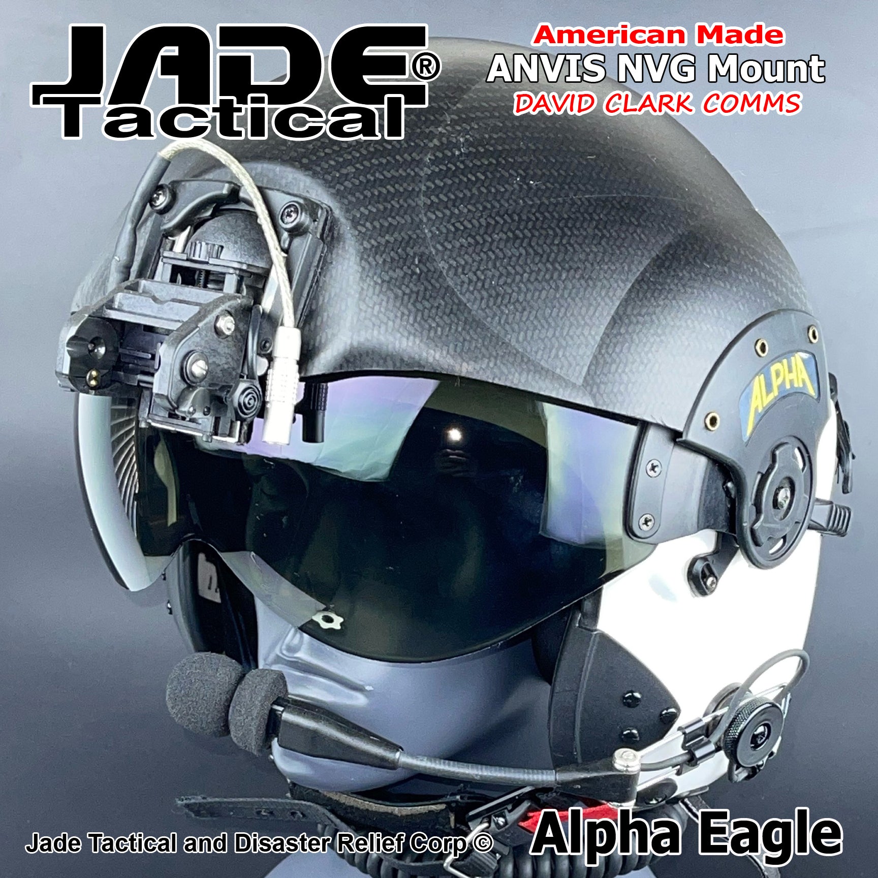 Alpha Eagle White Helicopter Flight Helmet | Jade Tactical