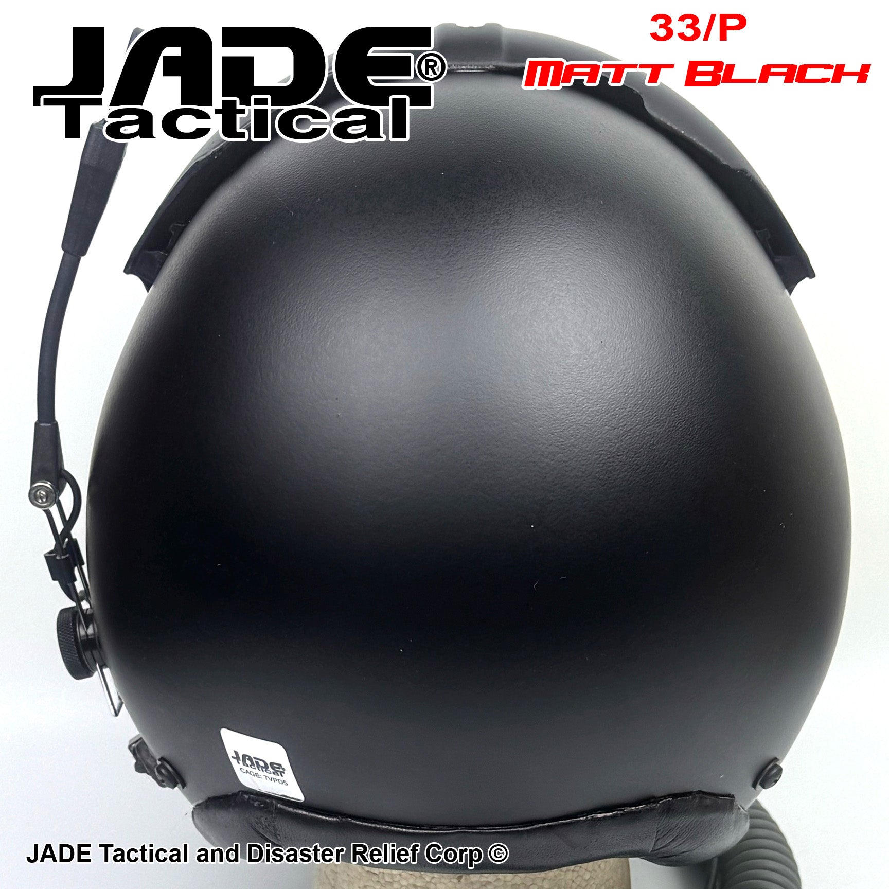 GENTEX HGU 33/P Matte Black USA Jet Pilot Flight Helmet | Jade
