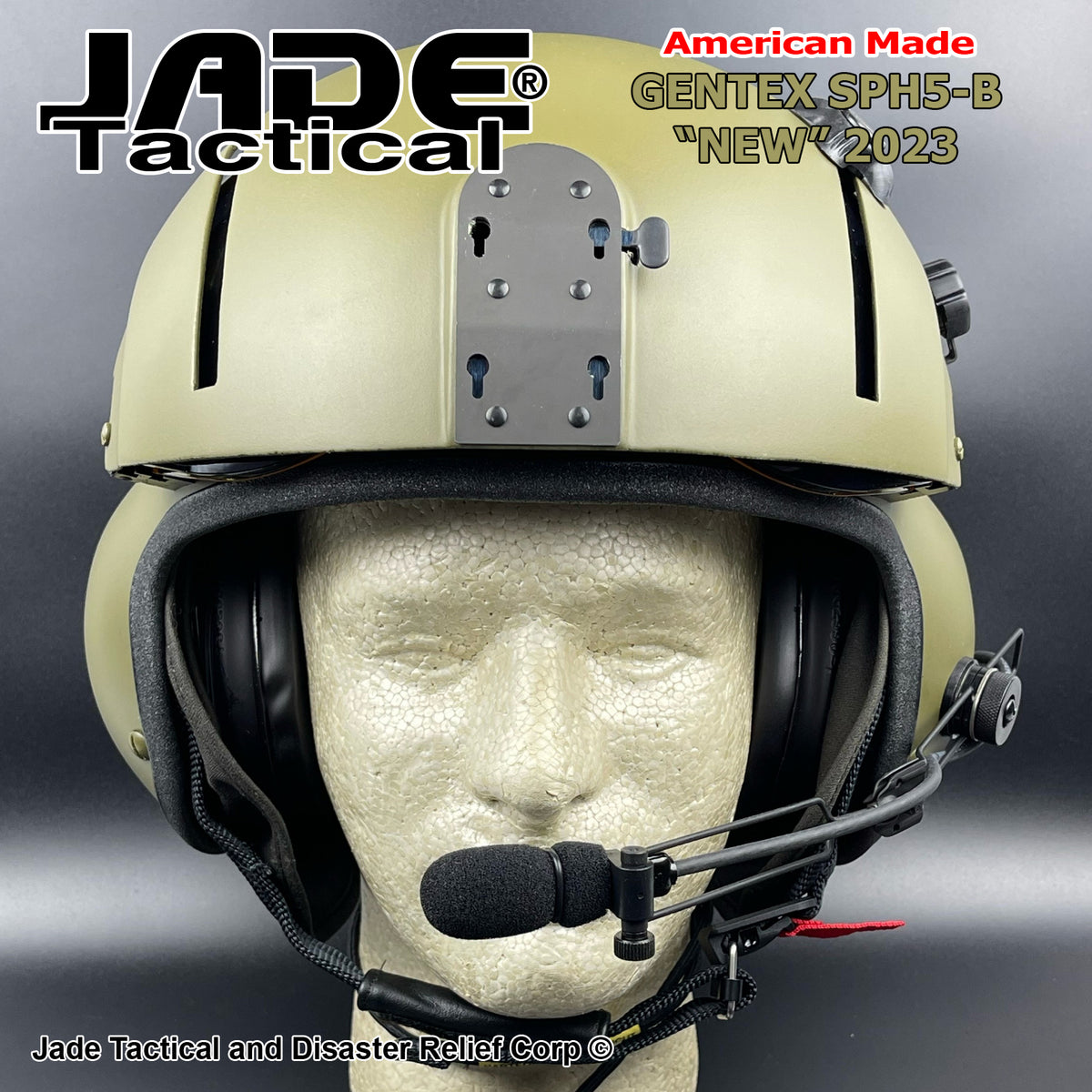 GENTEX SPH5-B Custom Dual Visor Helicopter Helmet NATO GREEN