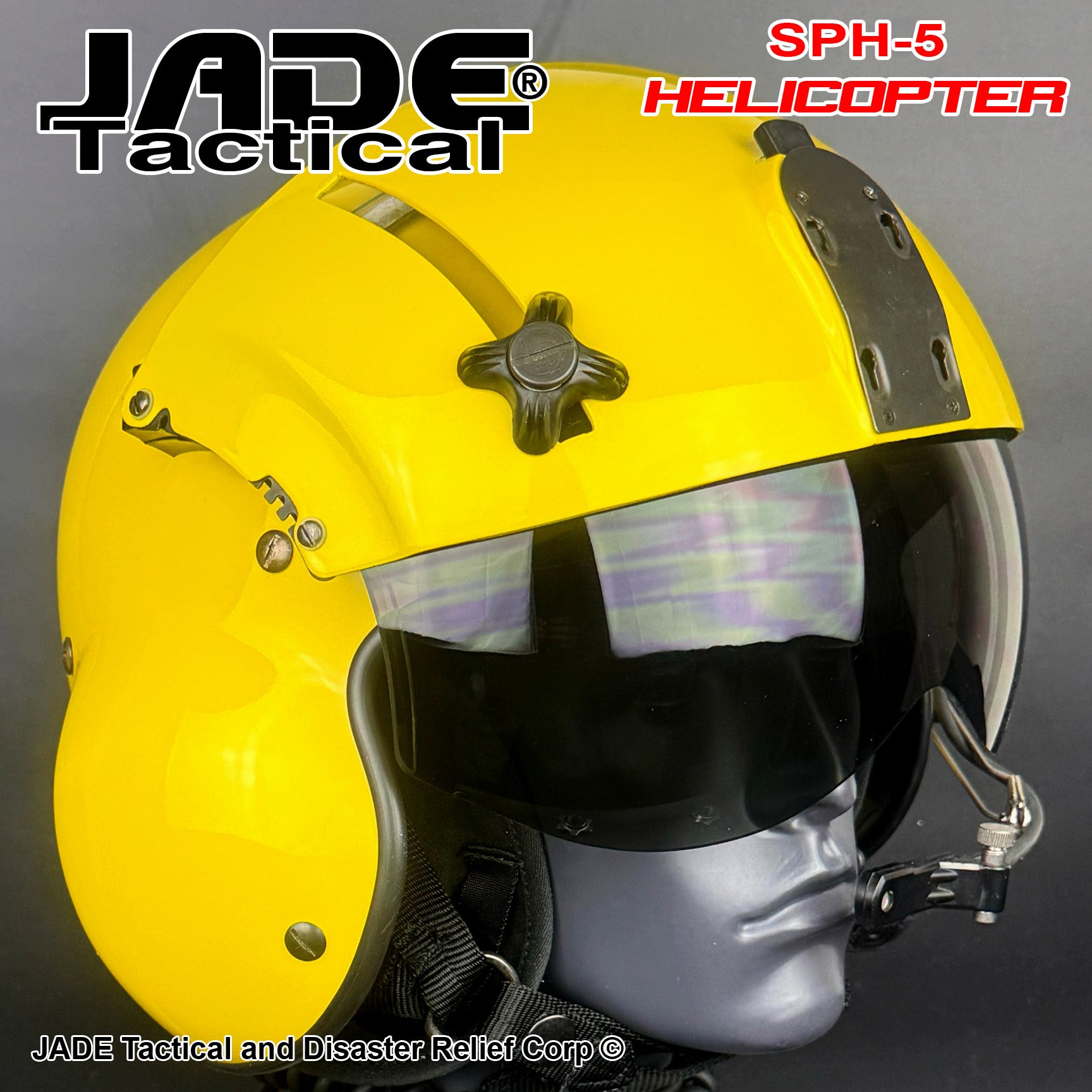 GENTEX SPH5-B Canary Yellow Dual Visor Helicopter Helmet | Jade