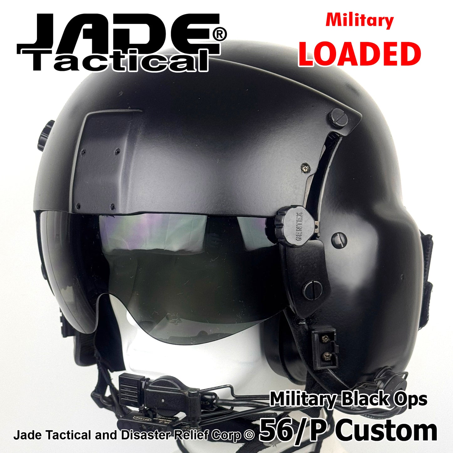GENTEX 56/P USA Helicopter Flight Helmet Black Ops