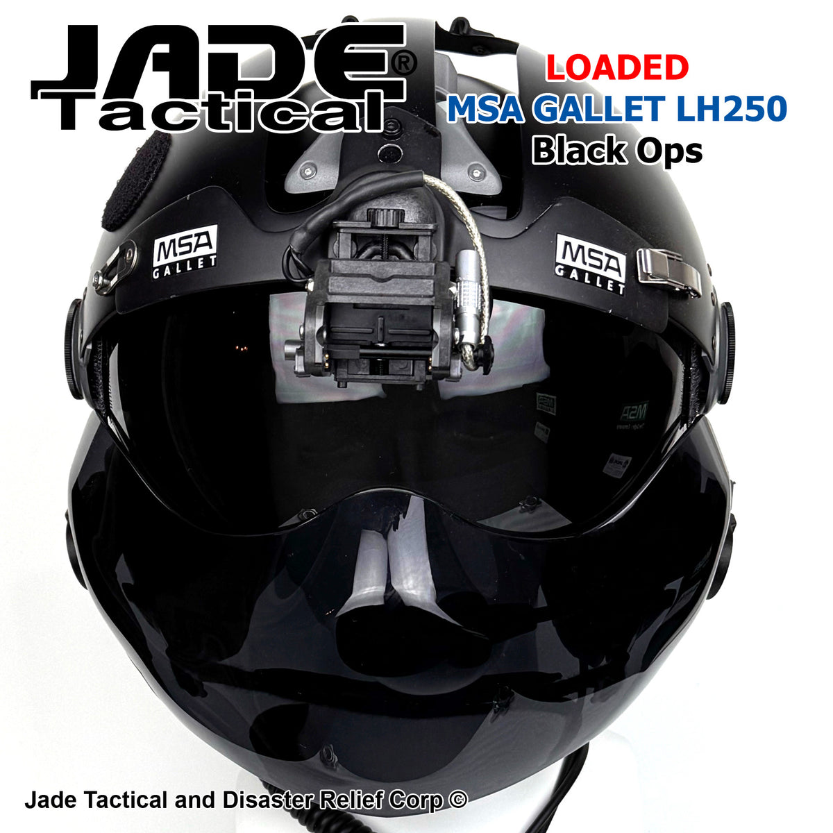 MSA Gallet LH250 Black Ops Helicopter Flight Helmet