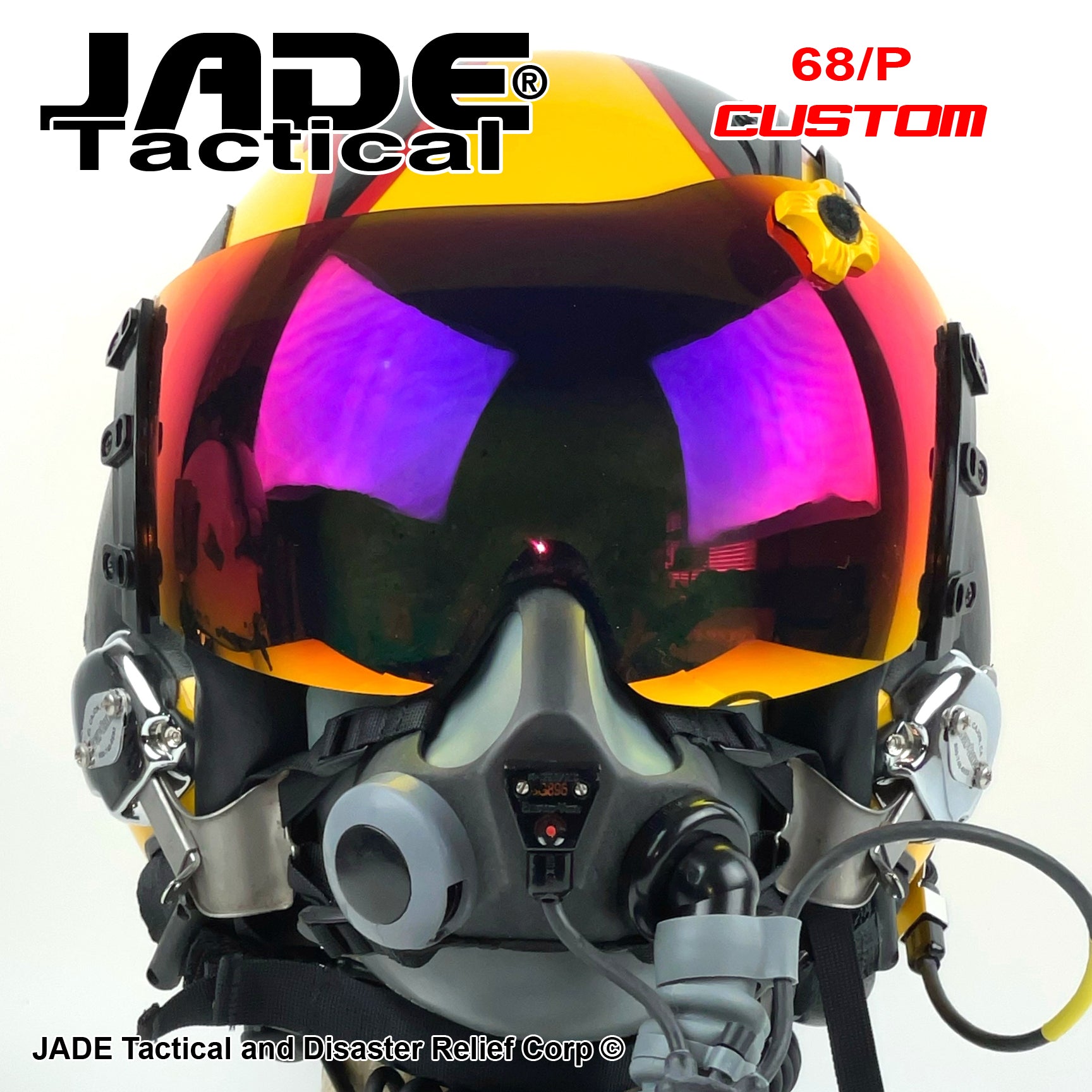 GENTEX HGU 68/P USA Custom Built Jet Pilot Flight Helmet | Jade