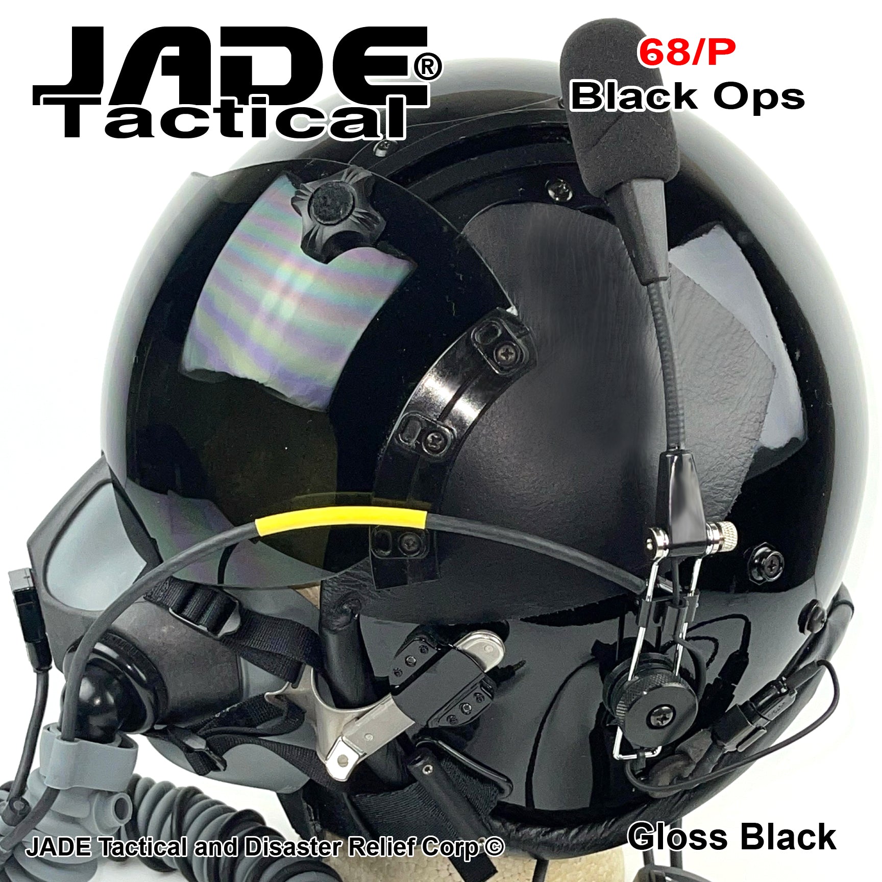 GENTEX 68/P Black Ops Boom Flight Helmet USA | Jade Tactical