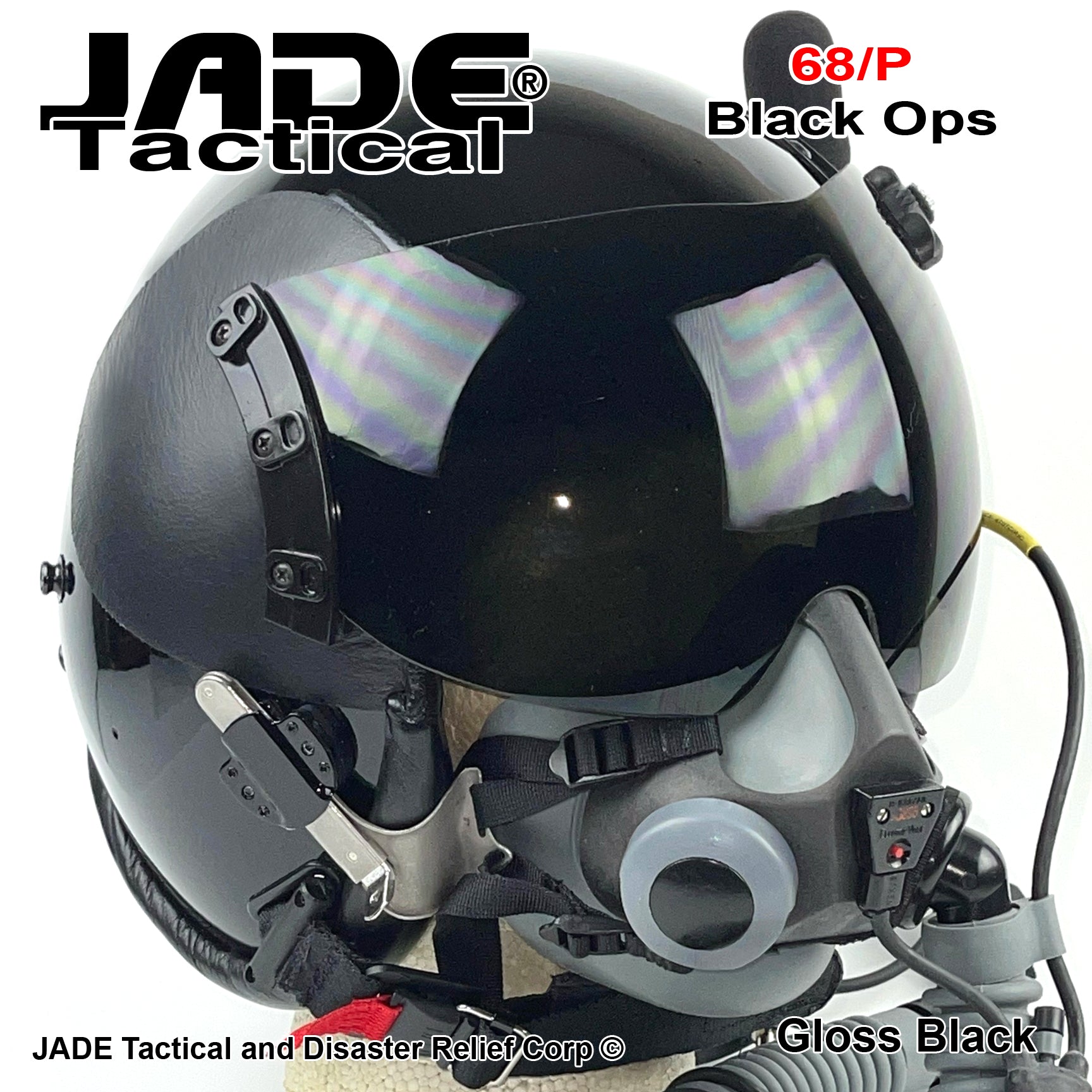 GENTEX 68/P Black Ops Boom Flight Helmet USA | Jade Tactical