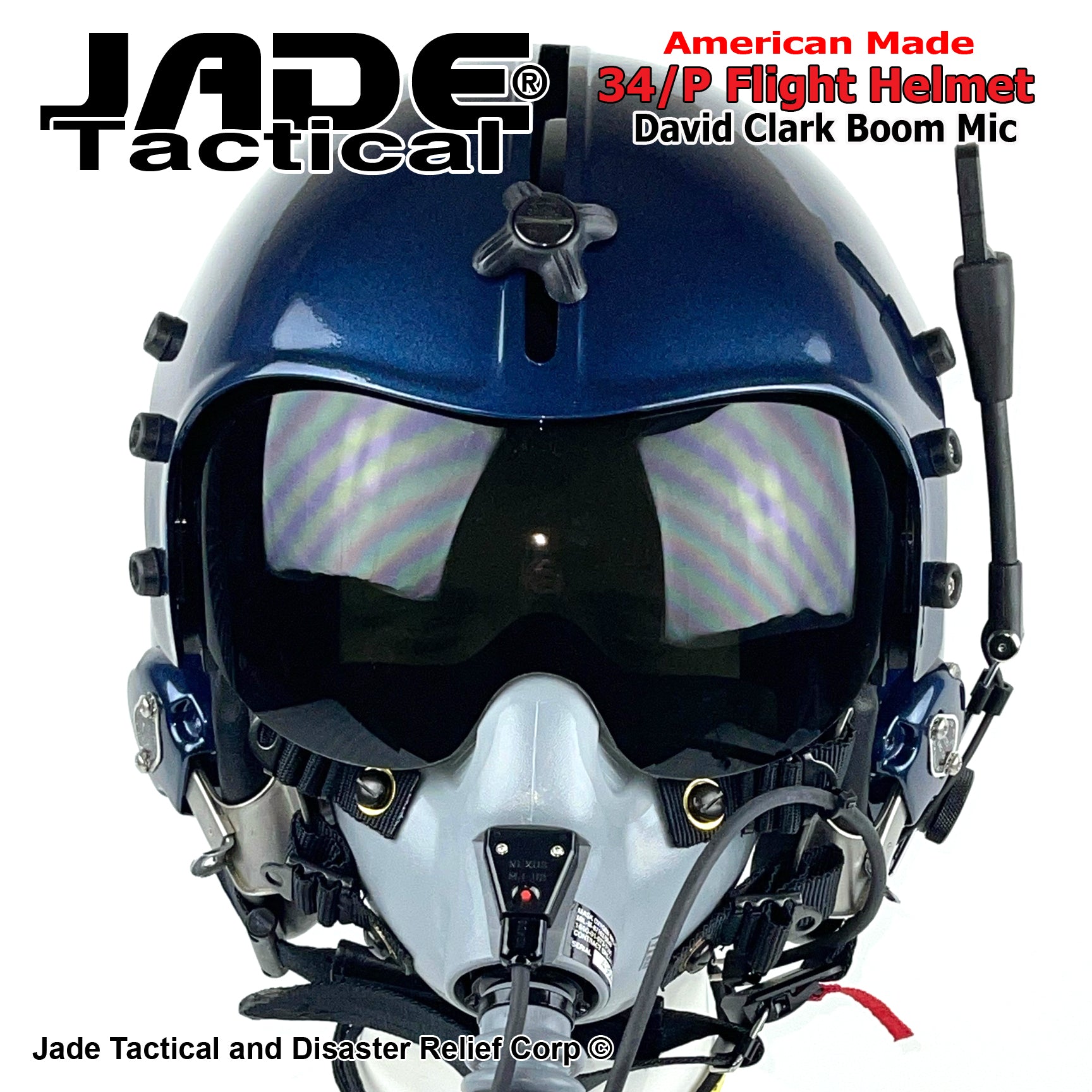 GENTEX HGU 34/P Royal Blue Metallic Jet Pilot Flight Helmet | Jade