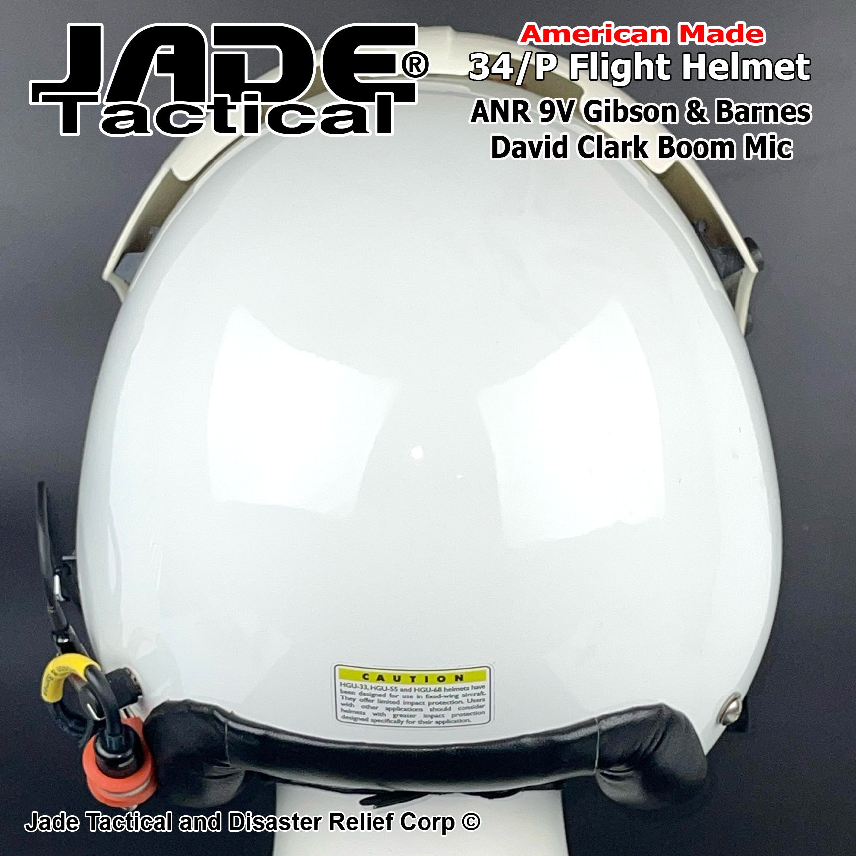 GENTEX HGU 34/P White ANR 14V Jet Pilot Flight Helmet | Jade Tactical