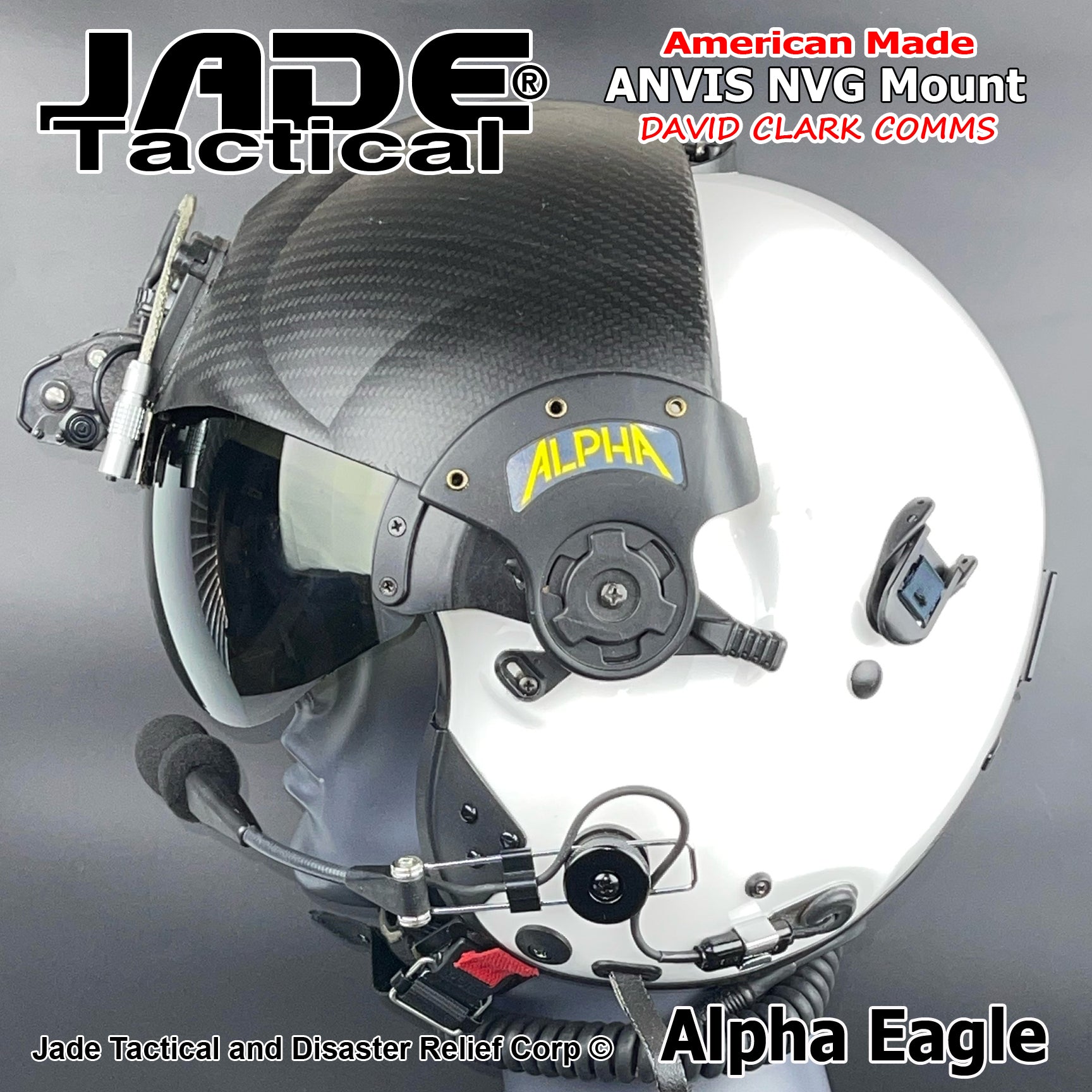 Alpha Eagle White Helicopter Flight Helmet | Jade Tactical
