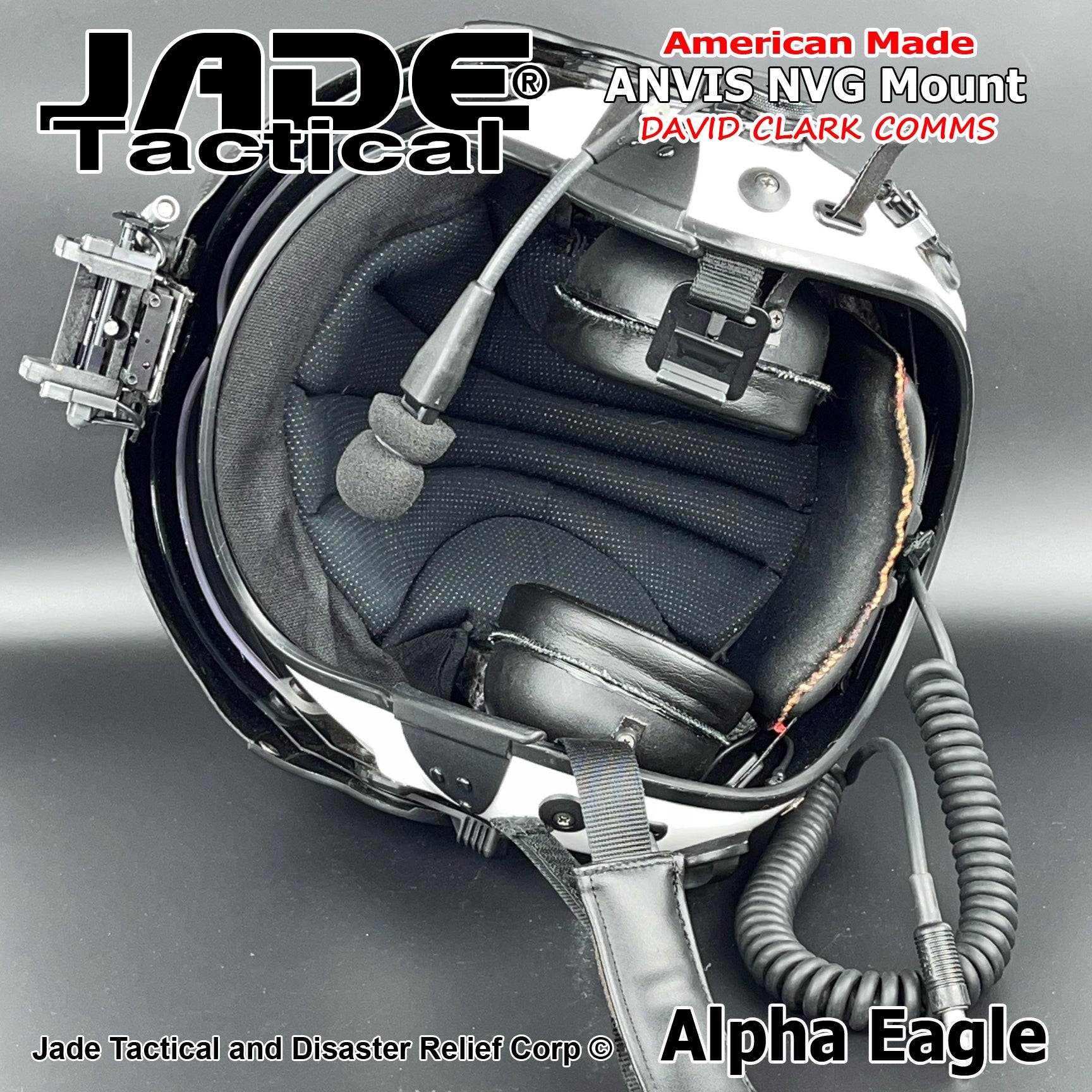 Alpha Eagle White Helicopter Flight Helmet | Jade Tactical