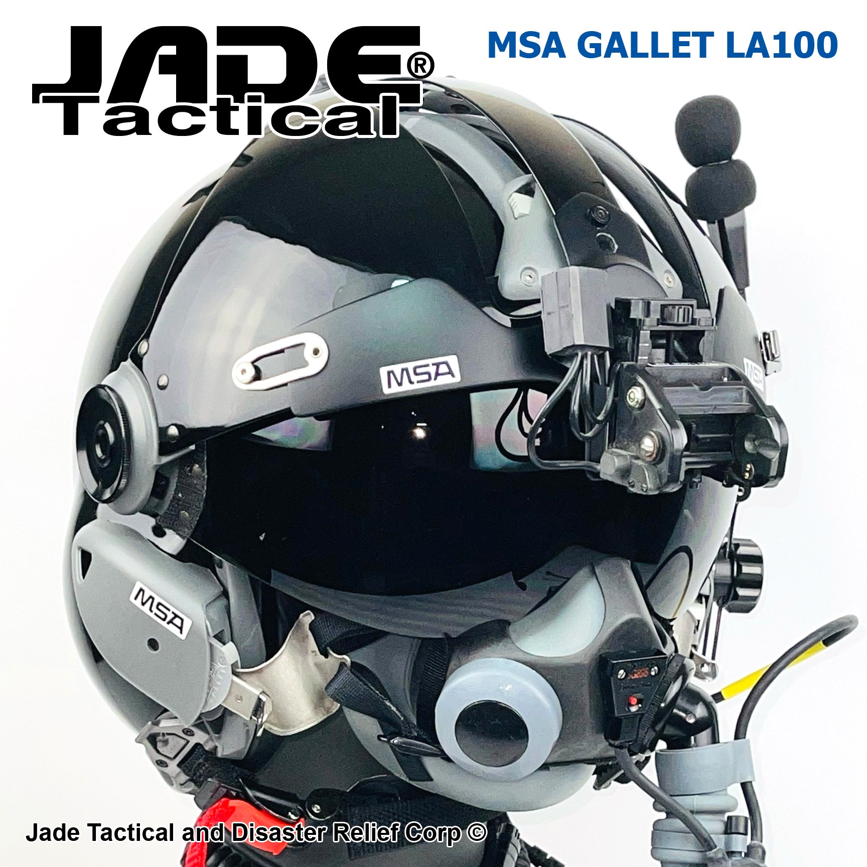 MSA Gallet LA100 Jet Pilot Flight Helmet Loaded | Jade Tactical