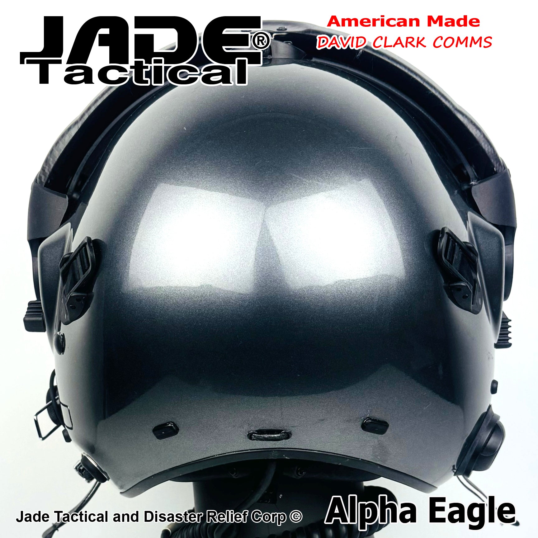 Alpha Eagle Gun Metal Grey Helicopter Flight Helmet | Jade Tactical