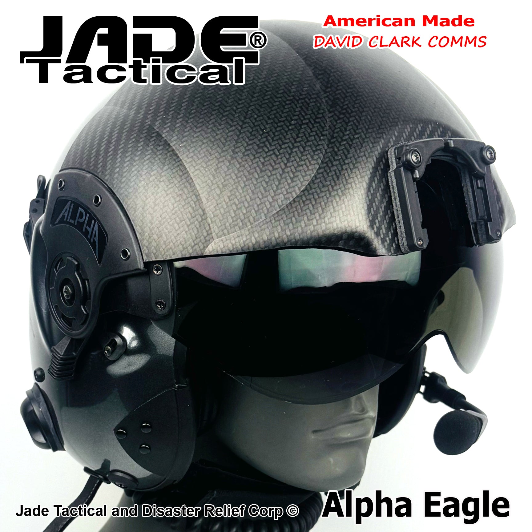 Alpha Eagle Gun Metal Grey Helicopter Flight Helmet | Jade Tactical