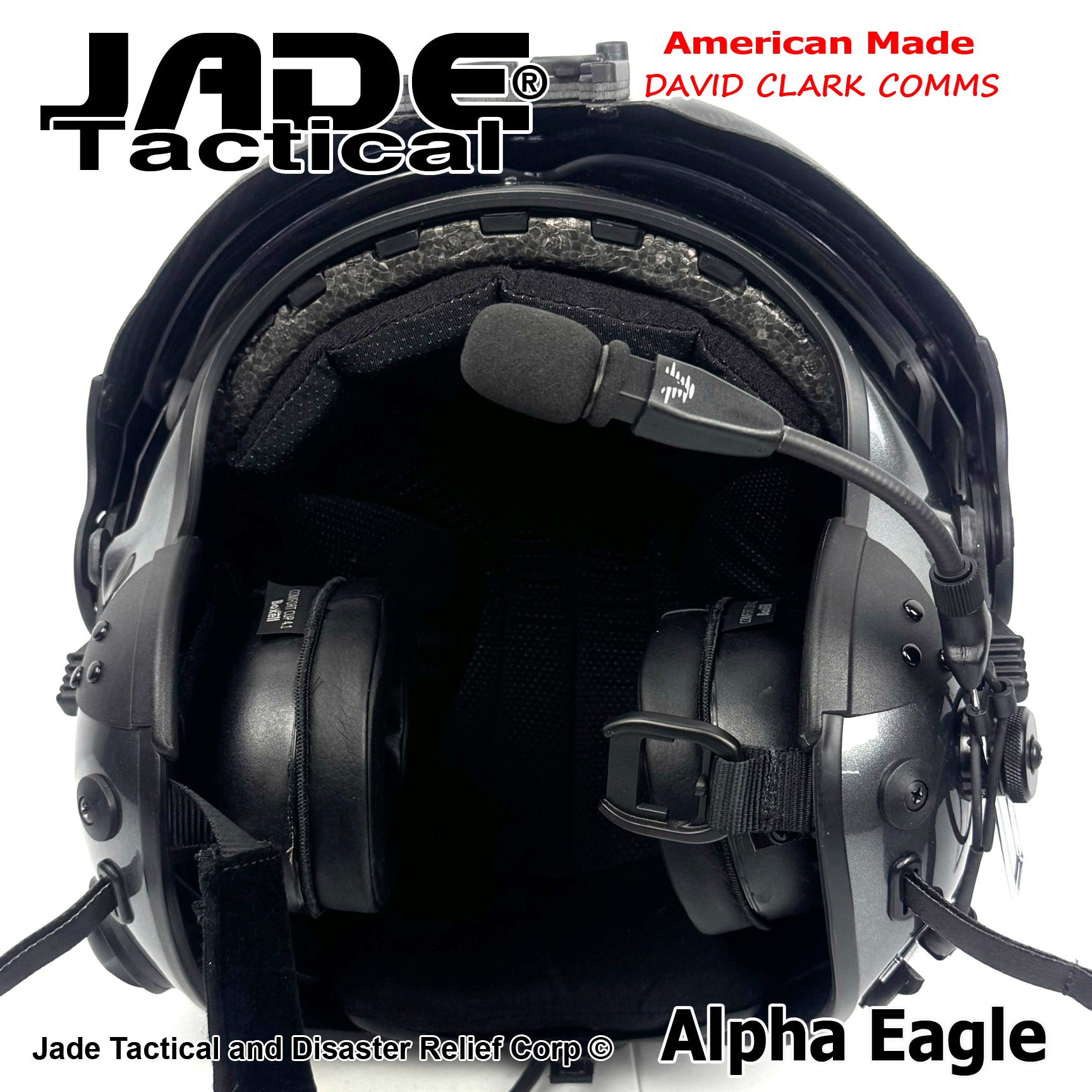 Alpha Eagle Gun Metal Grey Helicopter Flight Helmet | Jade Tactical