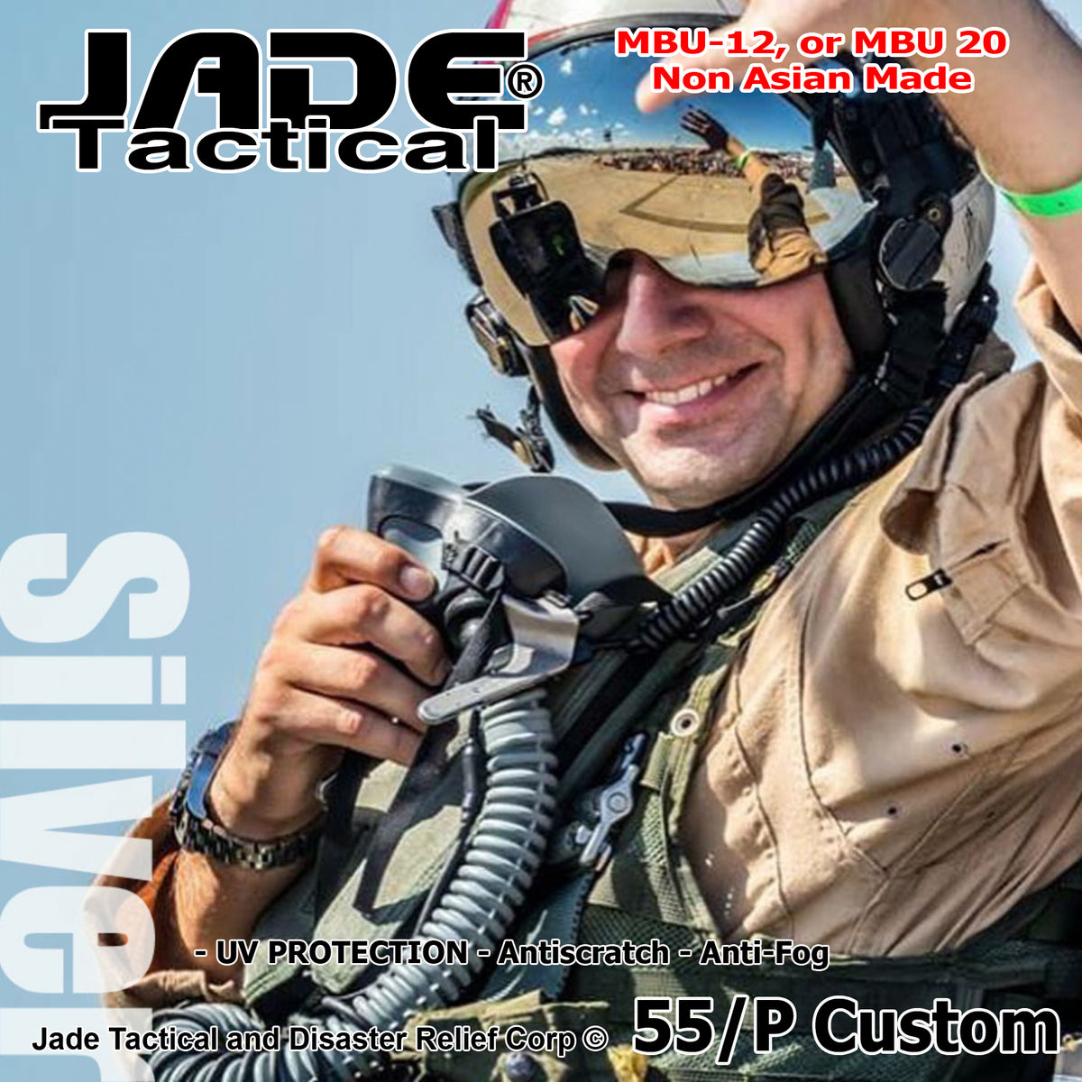 HGU-55, 68, 84/P Flight Helmet Iridium Visors 4th Generation
